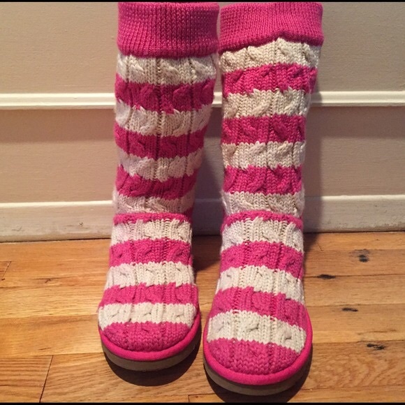 UGG Shoes Unique Pink And White Striped Sweater Uggs Poshmark